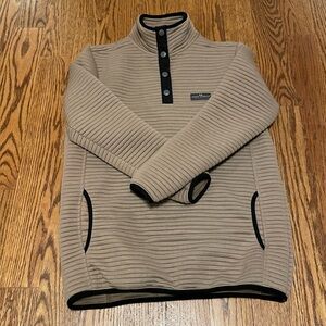 Simply Southern Mocha Brown Ribbed Pullover Sweatshirt SMALL